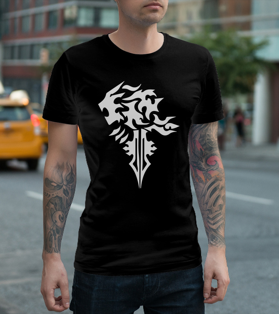 Final Fantasy Lionheart Tribal Lion Tattoo Weapon T-Shirt
