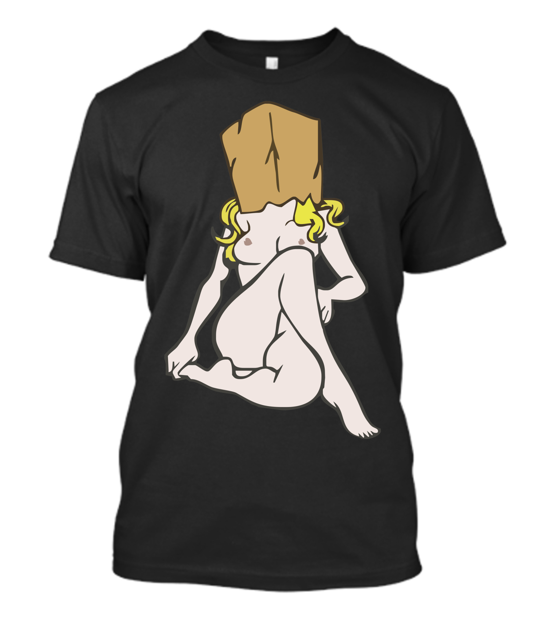 Funny Rude Blonde Bag On Girls Head Ideal Birthday Present T-Shirt