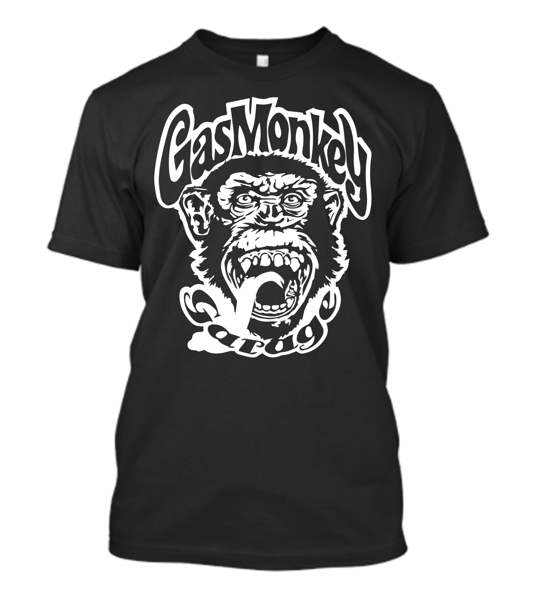 Gas Monkey Garage Monkey Face Icon Text T-Shirt