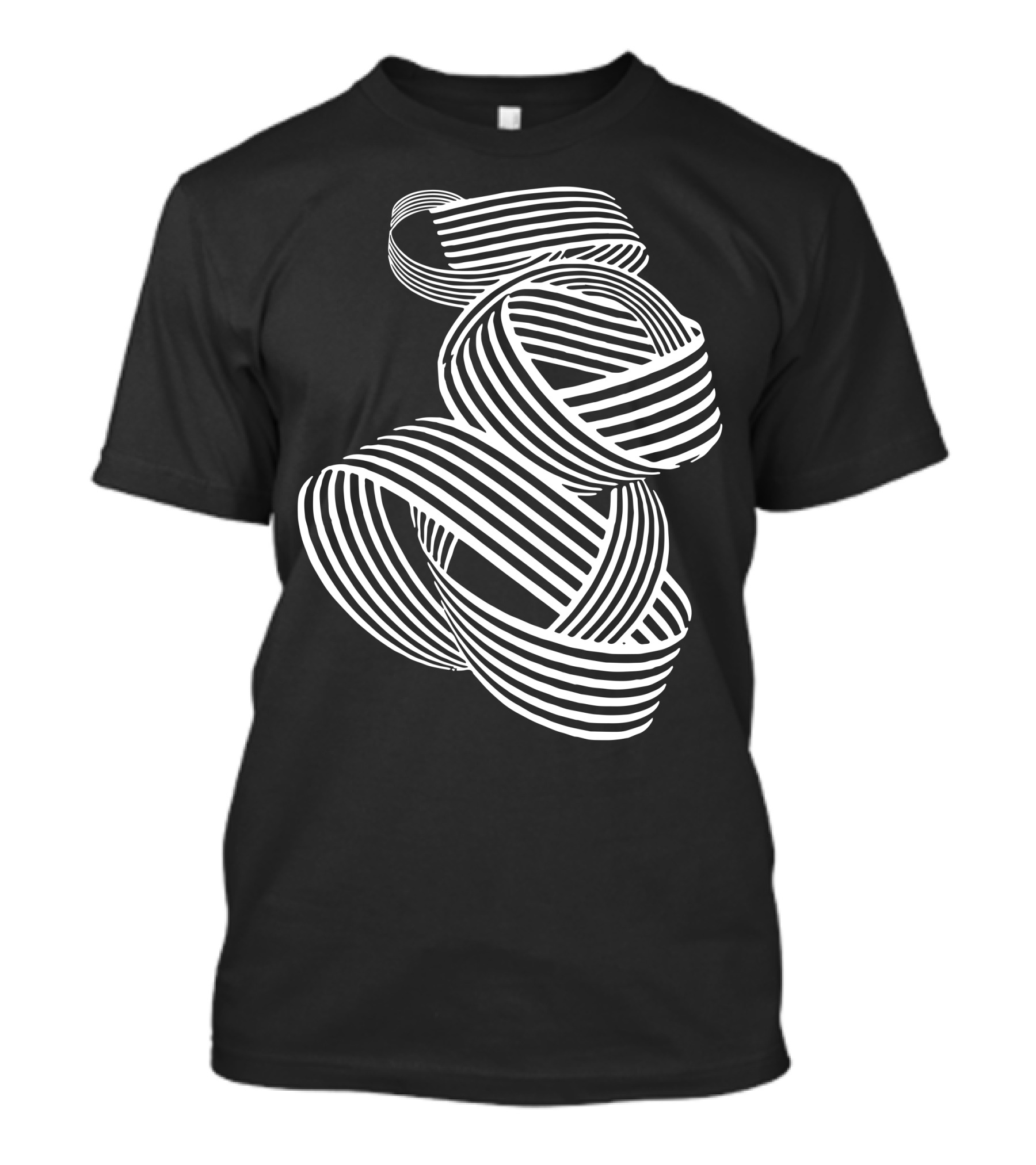 Geometric Shape Optical Illusion Twisting Lines T-Shirt