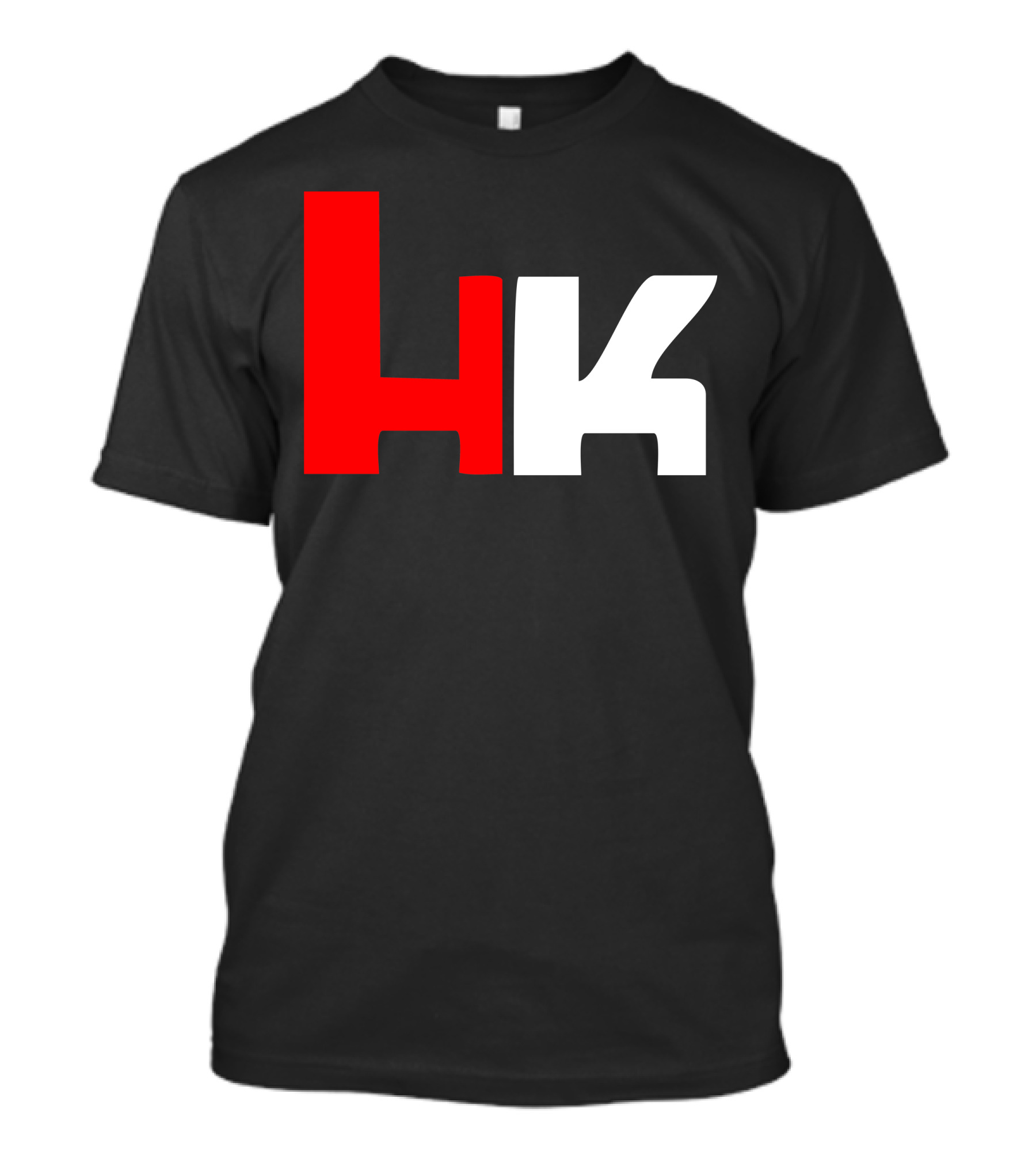 HK Heckler And Koch Firearms Logo Monochrome Contrast T-Shirt