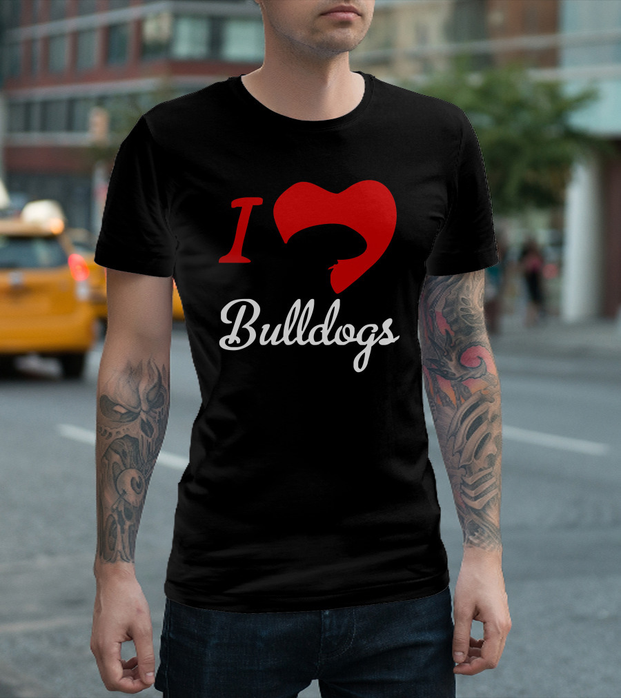I Love Bulldogs T-Shirt