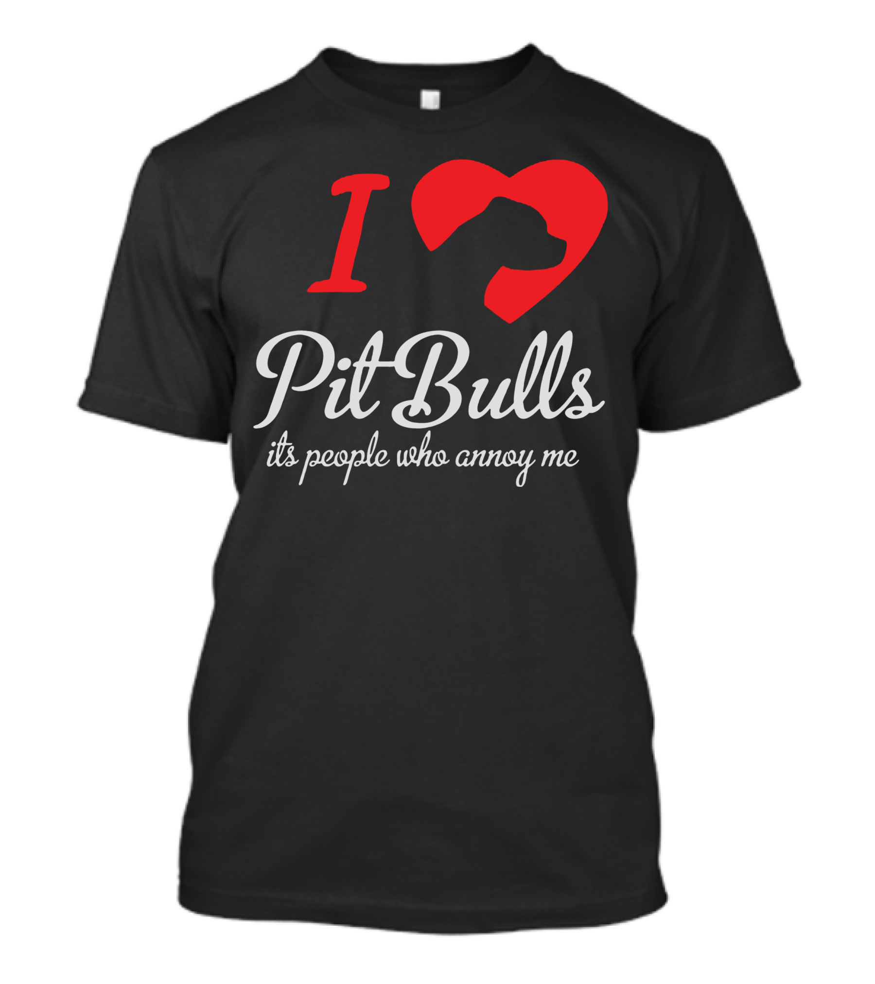I Love Pit Bulls It's People Who Annoy Me T-Shirt