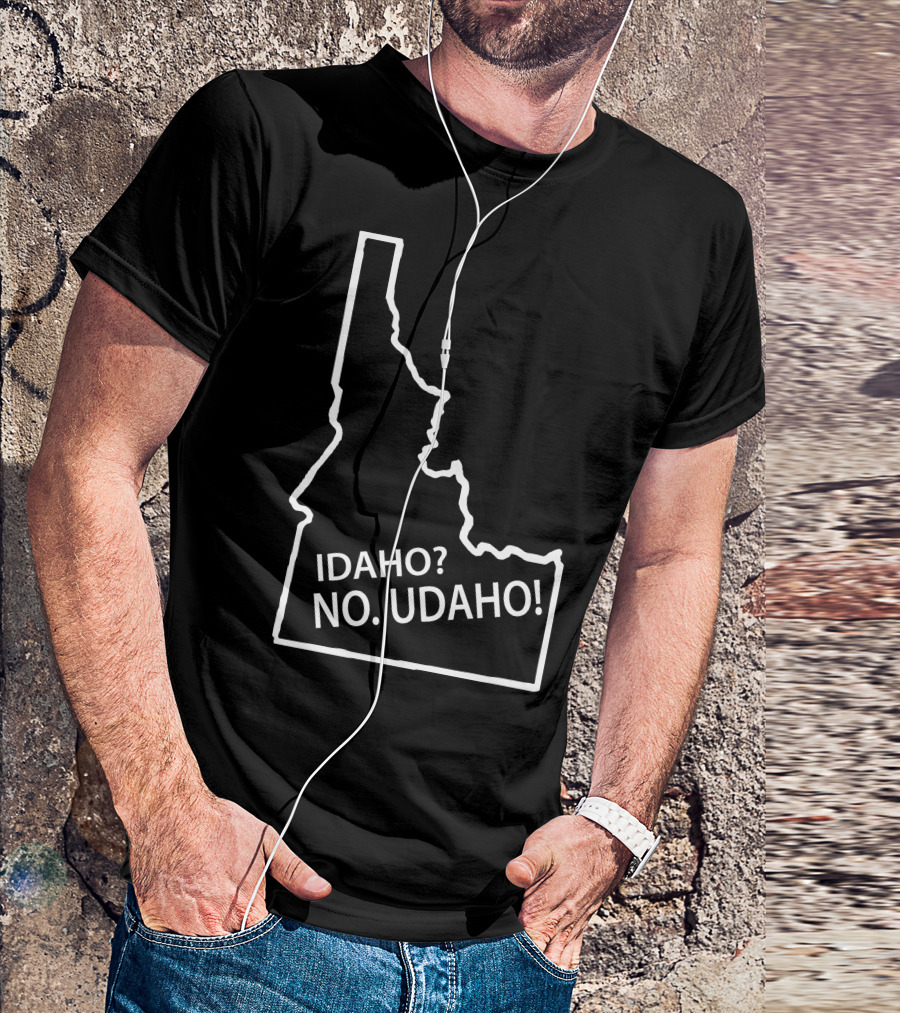 Idaho No Udaho State Shape Map Text T-Shirt