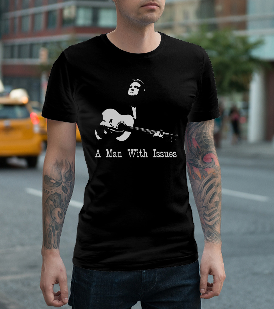 Johnny Cash A Man With Issues Guitar T-Shirt