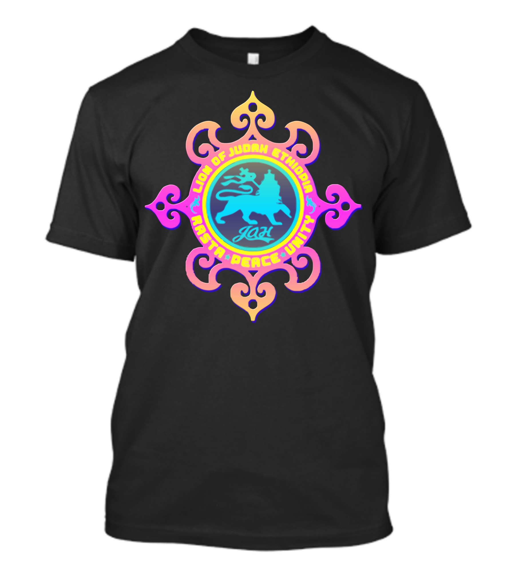 Lion Of Judah Ethiopia Jah Rasta Peace Unity T-Shirt