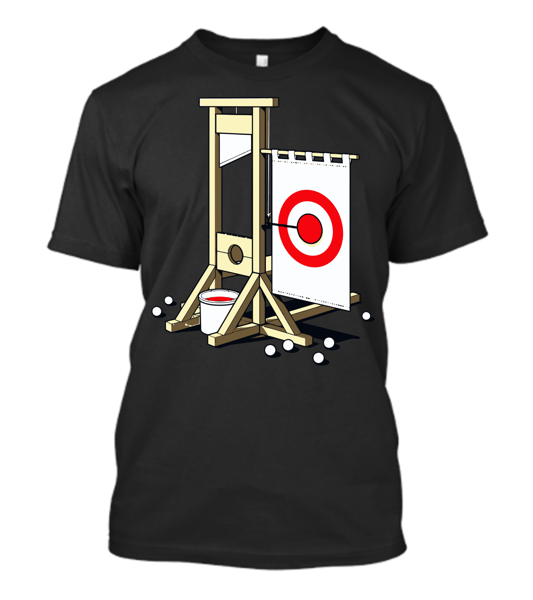 Medieval Fairground Guillotine Target Practice T-Shirt