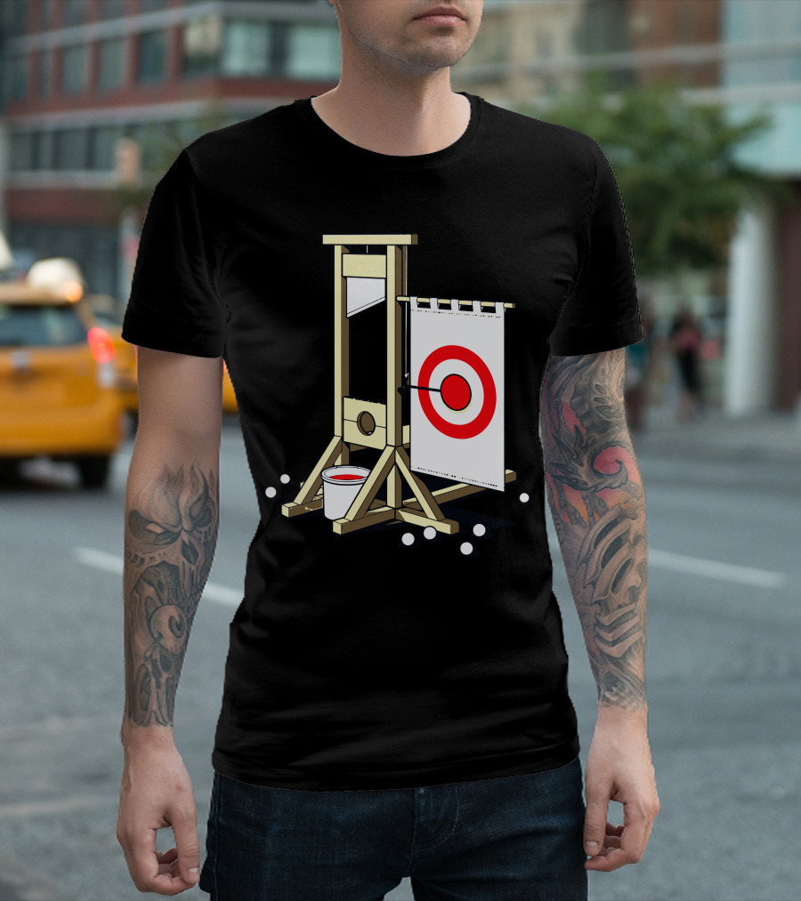 Medieval Fairground Guillotine Target Practice T-Shirt