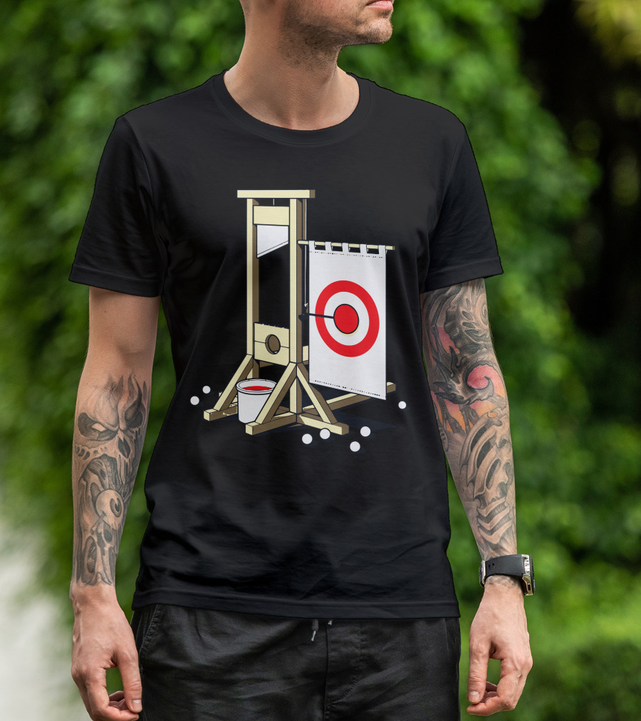 Medieval Fairground Guillotine Target Practice T-Shirt