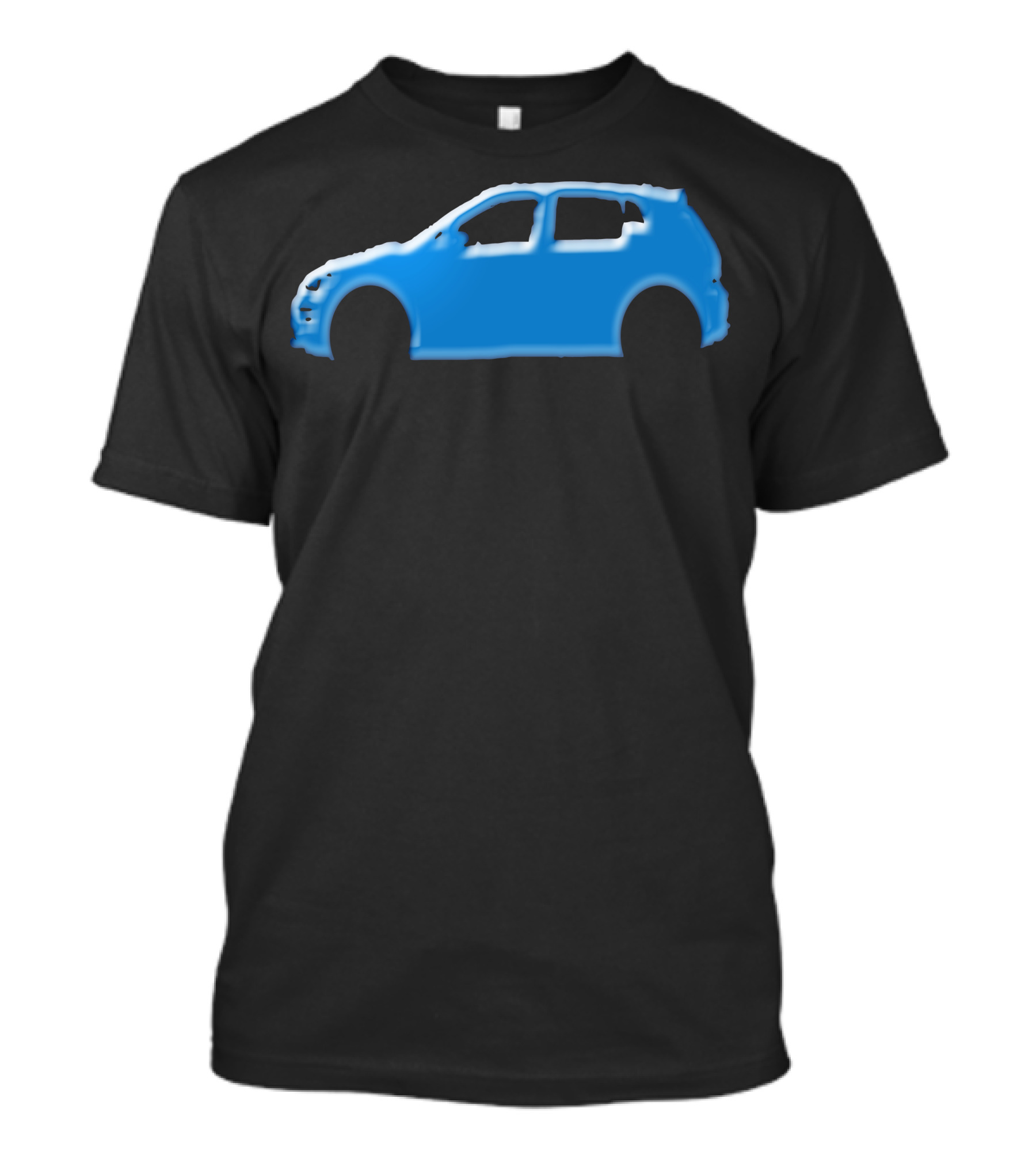 Blue Hatchback Car T-Shirt