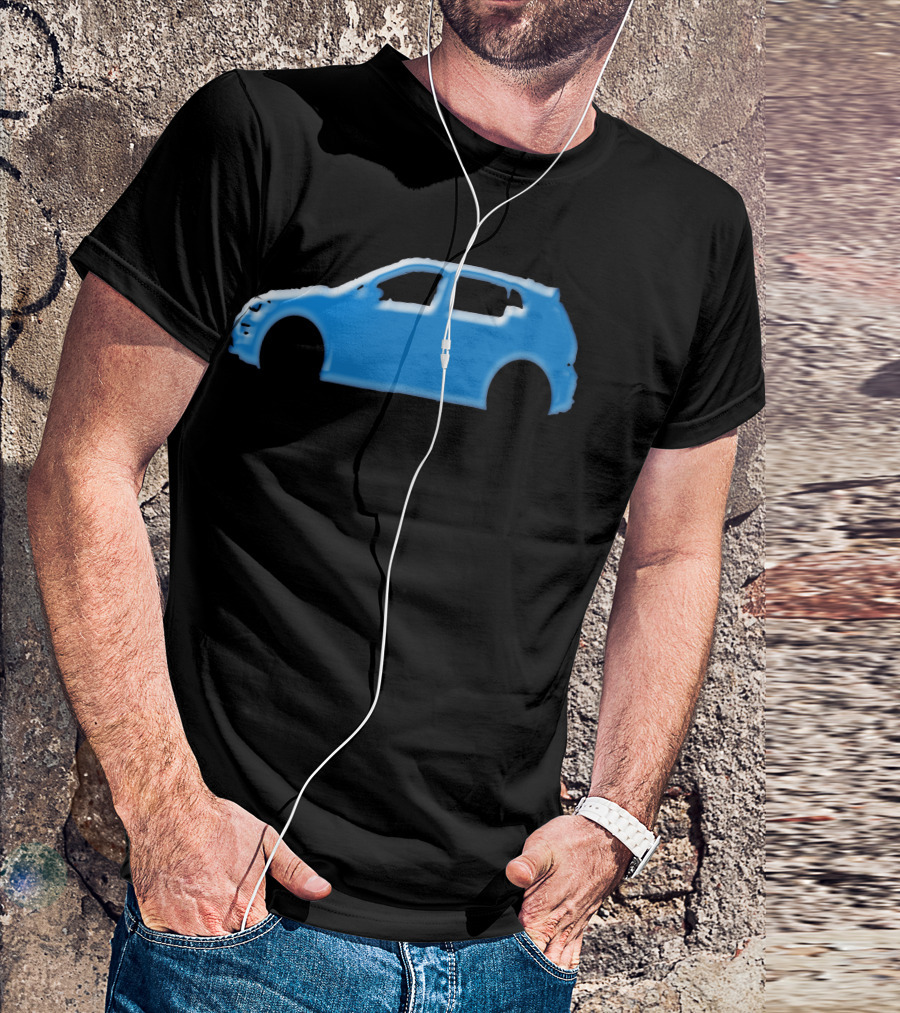 Blue Hatchback Car T-Shirt