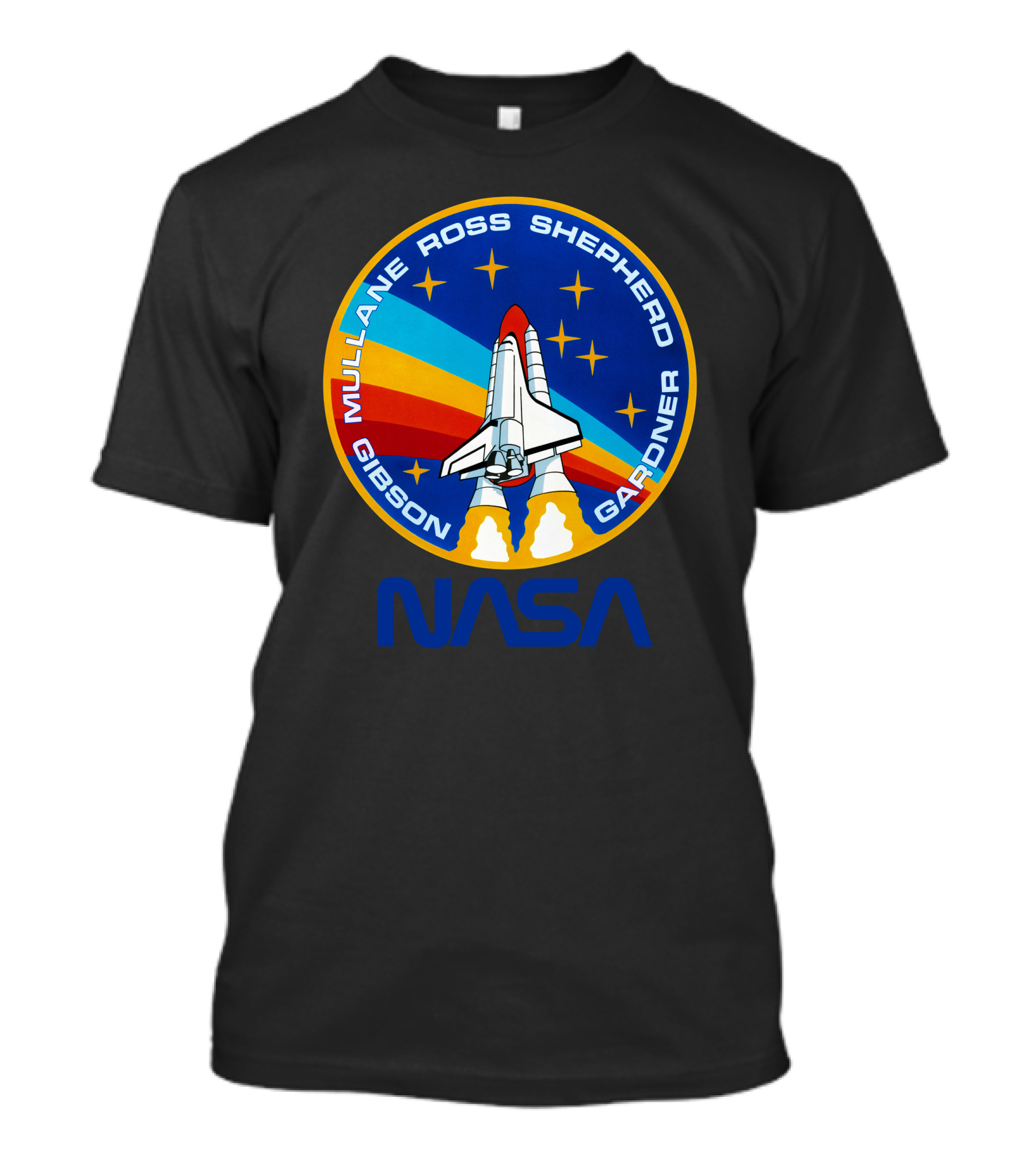 NASA Space Shuttle Mission Patch Mullane Ross Shepherd Gibson Gardner T-Shirt