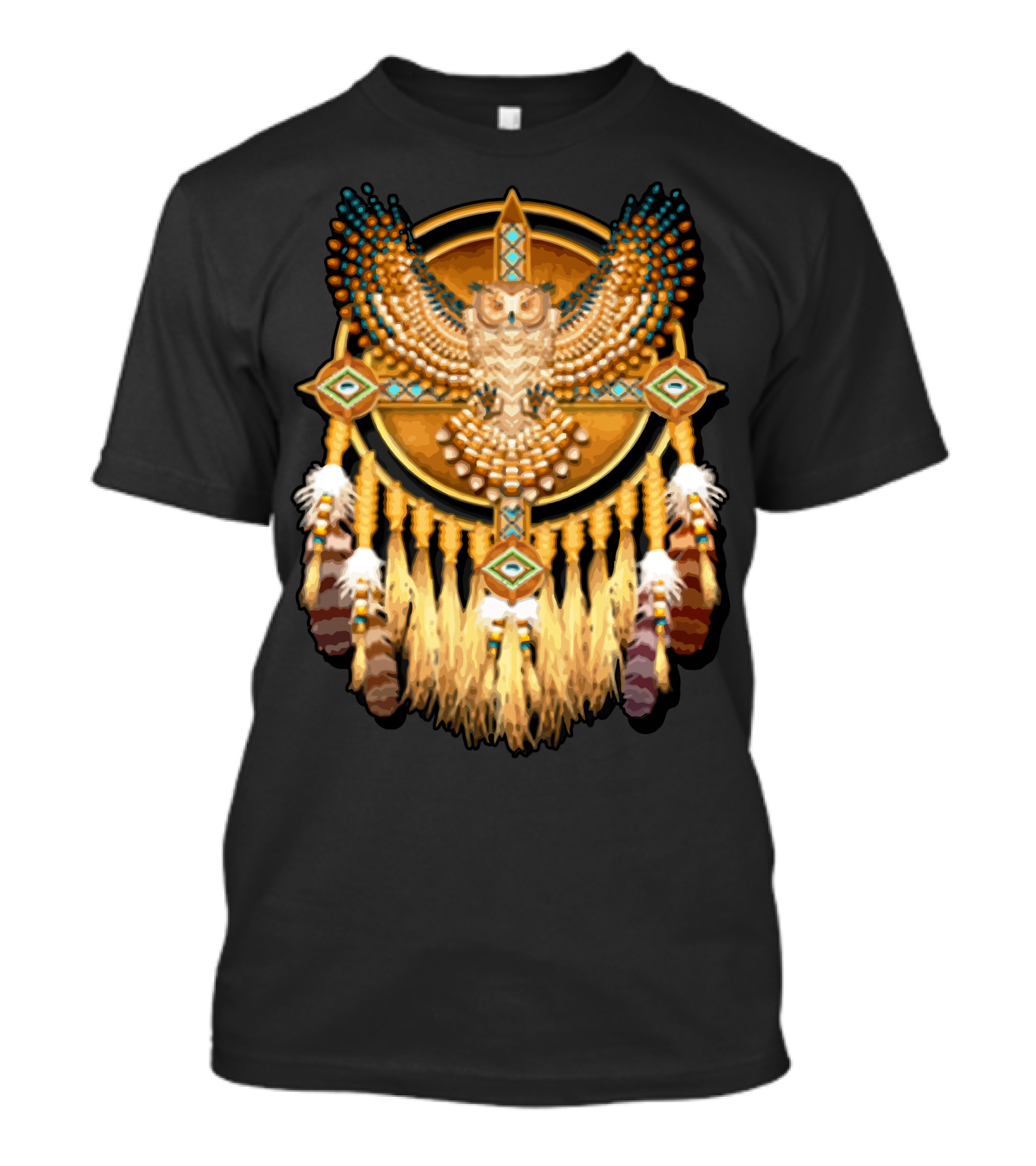 Native Owl Feather Dreamcatcher T-Shirt