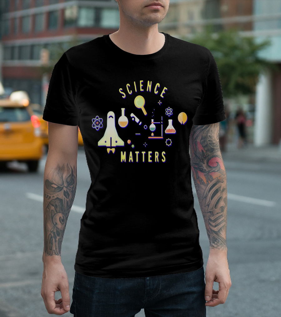 Science Matters Neil deGrasse Tyson Exploration Symbols T-Shirt