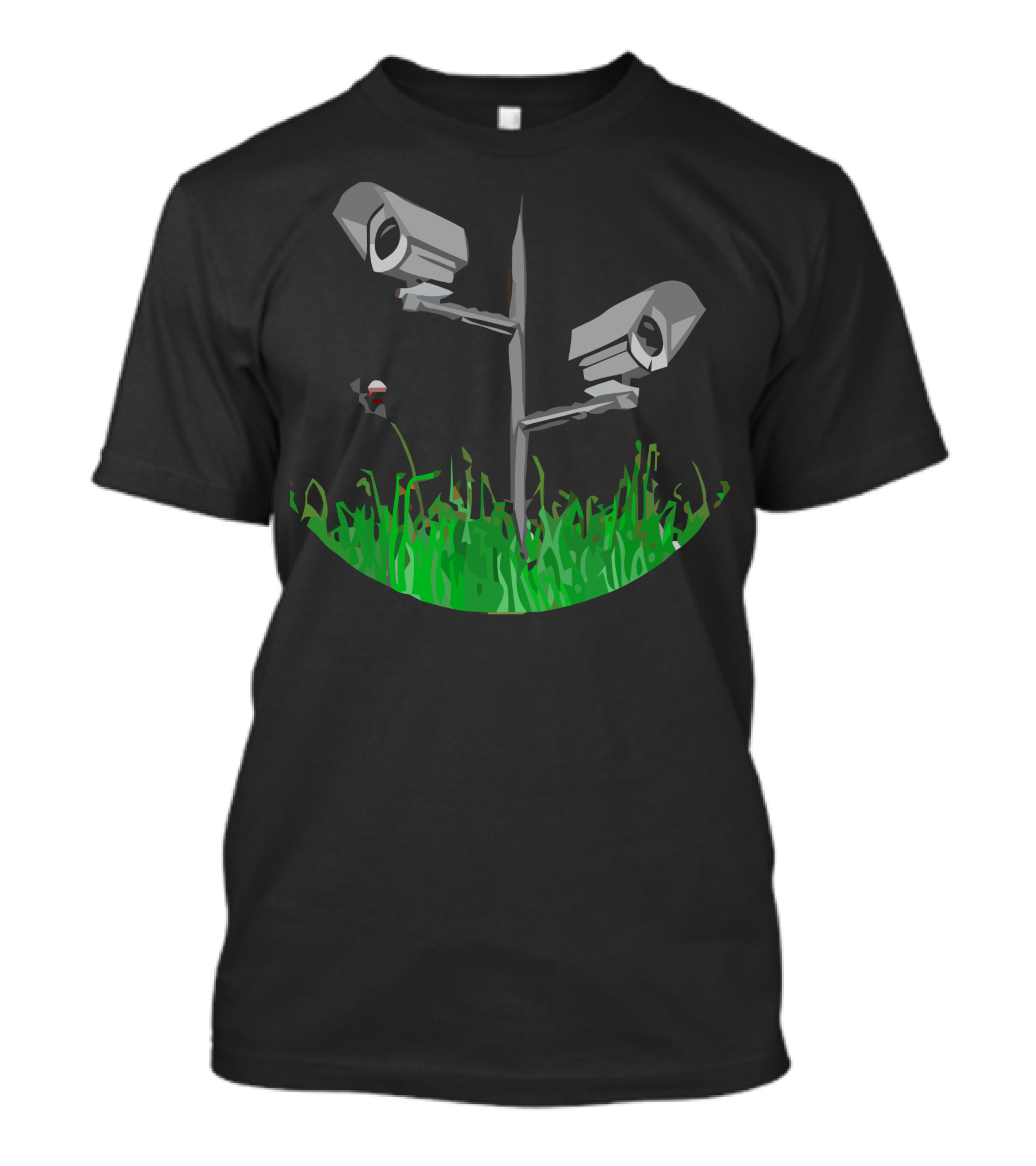 New World Order CCTV Surveillance Cameras In Grass T-Shirt