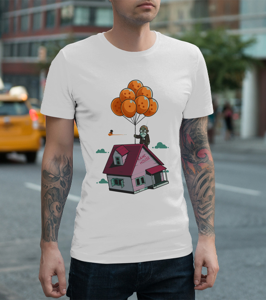 Kame House Adventure Is Up There Dragon Ball Balloons T-Shirt