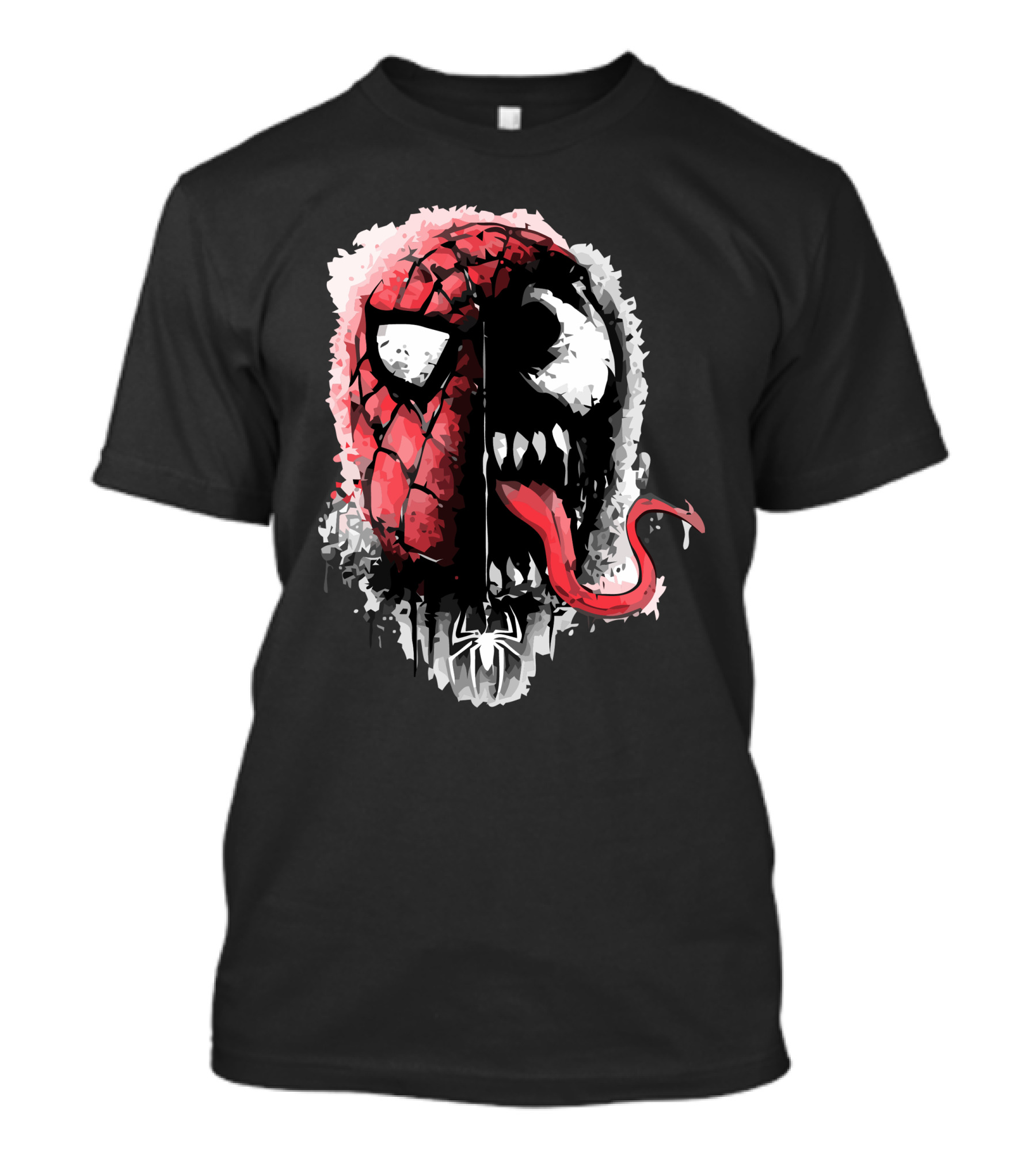 Spider-Man Venom Face Split Corruption T-Shirt