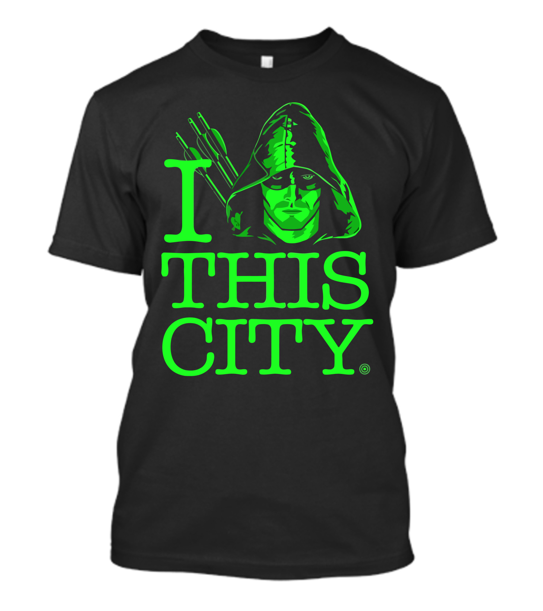 I Green Hooded Archer This City T-Shirt