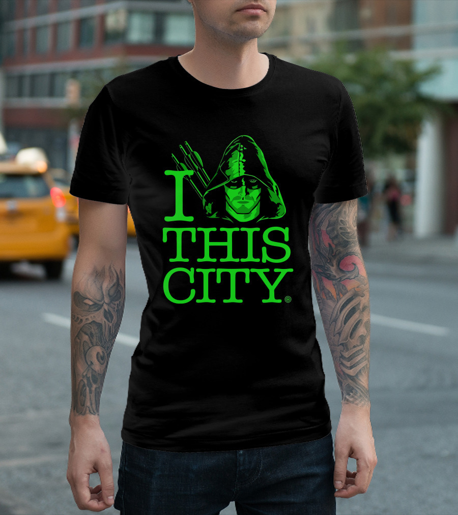 I Green Hooded Archer This City T-Shirt