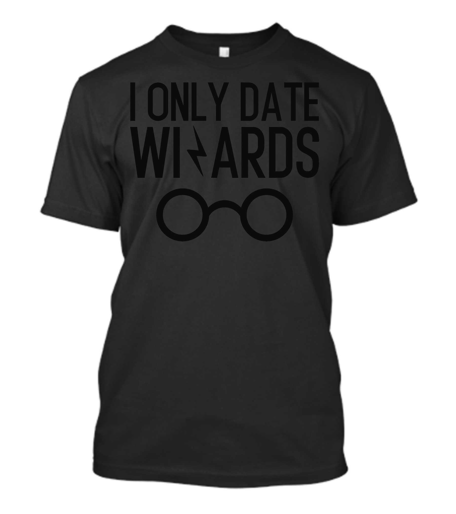 I Only Date Wizards Glasses And Lightning Bolt T-Shirt