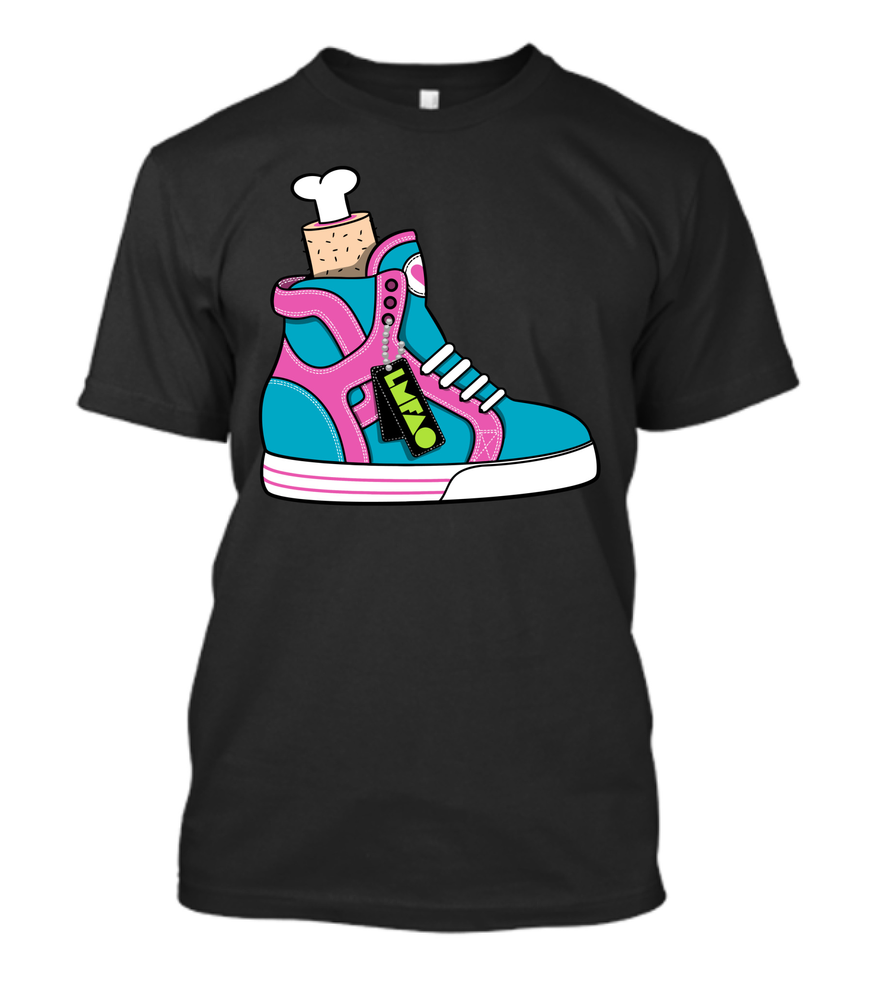 Icondtycvs LVLFO Sneaker Mockup With Carton Bone Tag T-Shirt