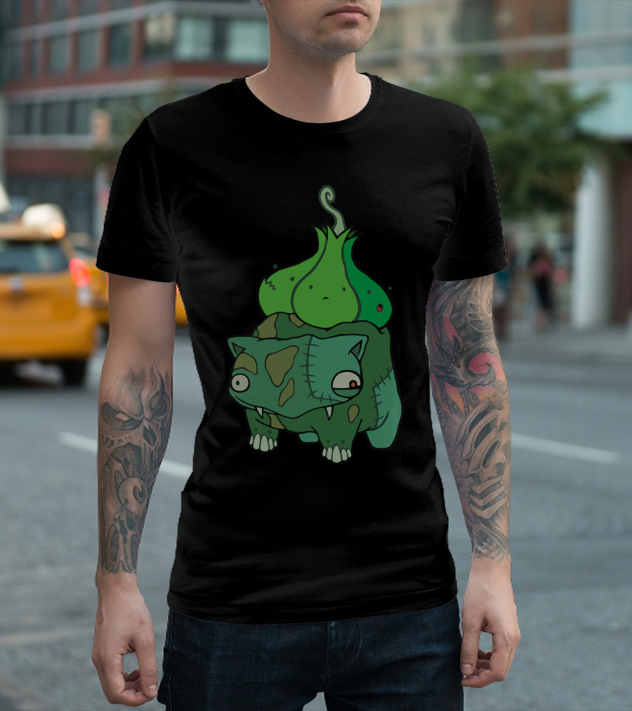 Igorsaur Bulbasaur Crossover Monster with Green Plantbulb T-Shirt