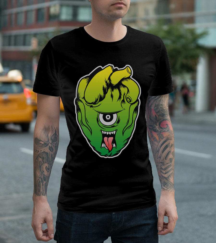 Illuminaty Contamination Monster Eye Heart T-Shirt