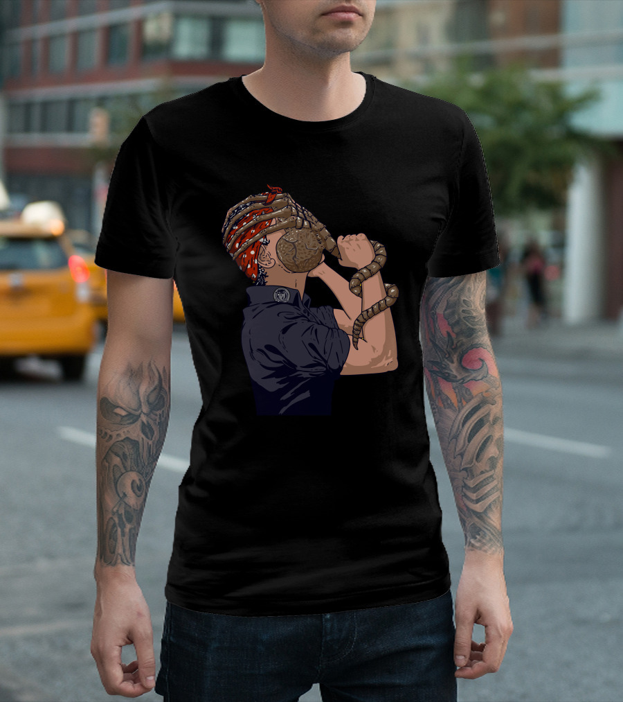 In Space No One Can Hear You Scream Facehugger Bandana Retro Style Alien Fusion T-Shirt
