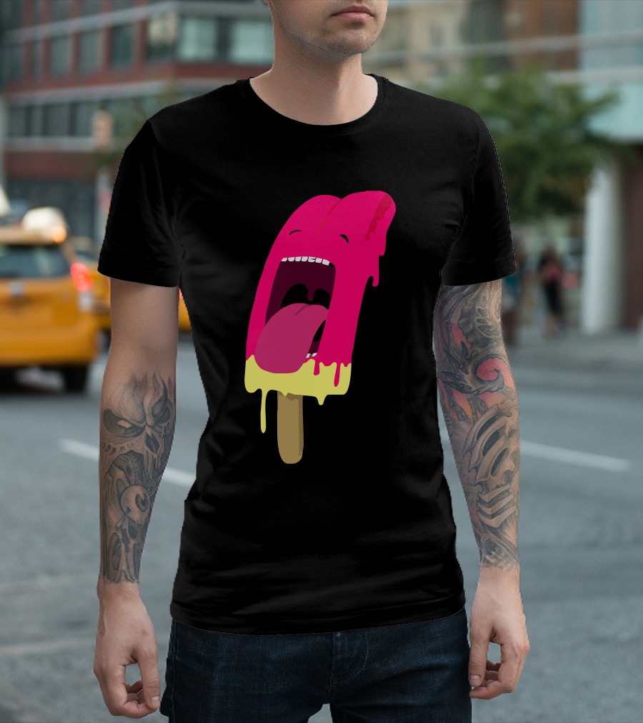 Iscream Popsicle Melting Face Scream T-Shirt