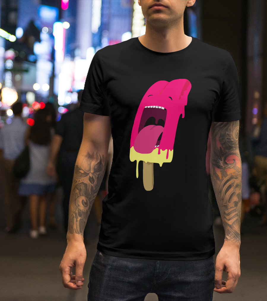 Iscream Popsicle Melting Face Scream T-Shirt