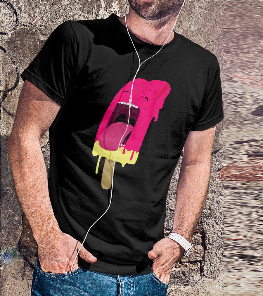 Iscream Popsicle Melting Face Scream T-Shirt