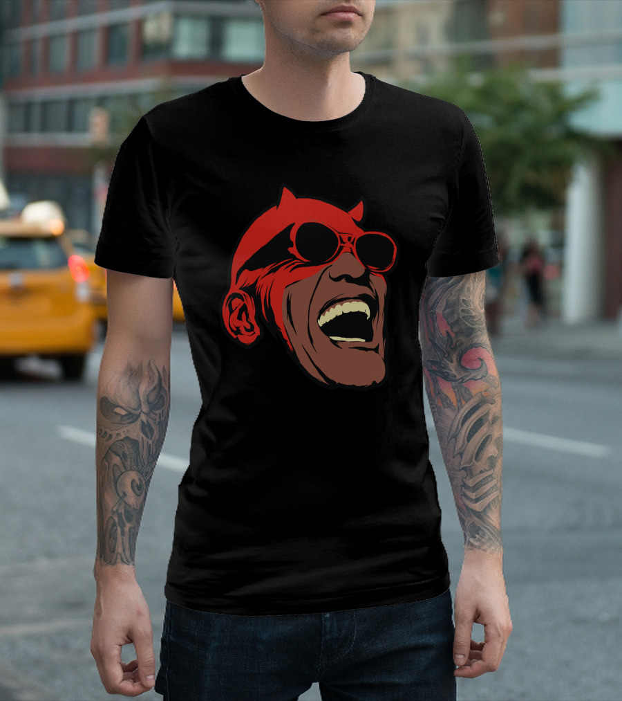 It The Road Matt Devil Sunglasses Laughing Face T-Shirt