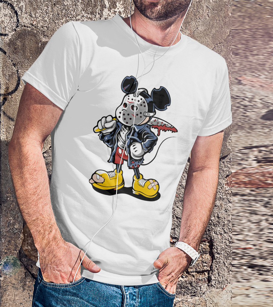 Jason Mouse Horror Character Crossover Mashup T-Shirt