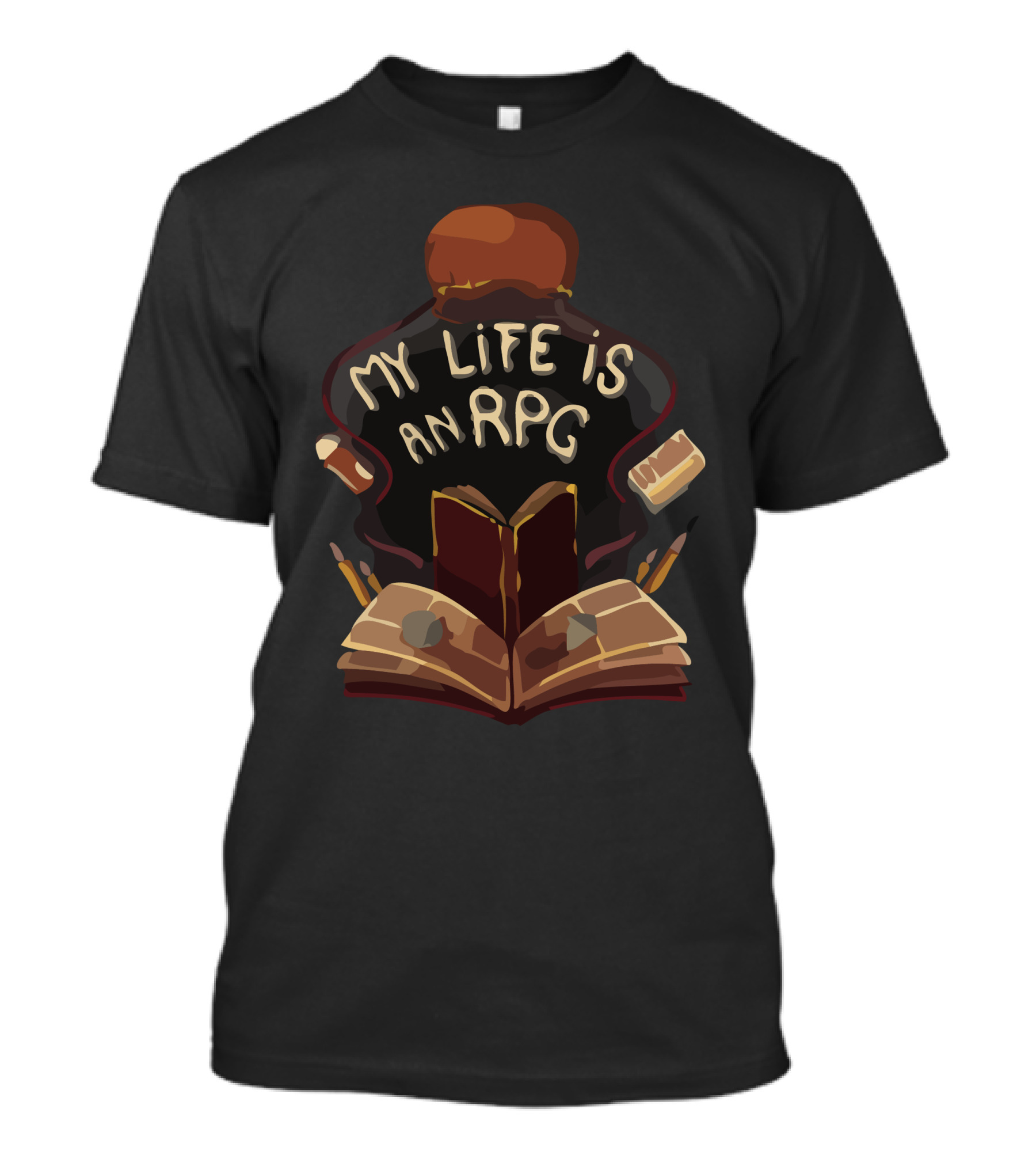 My Life Is An RPG Book Backpack Art Supplies T-Shirt