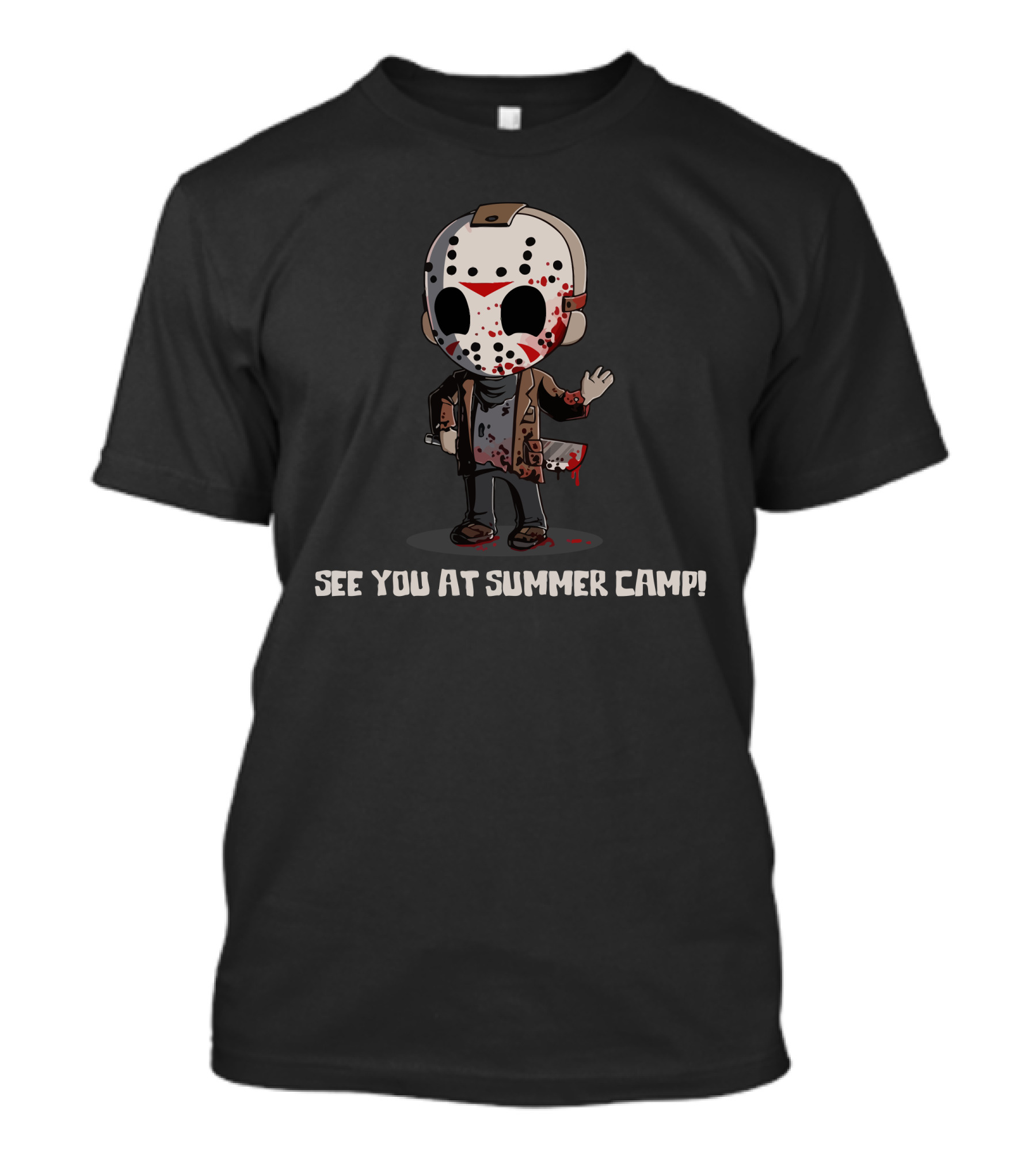 See You At Summer Camp Hockey Mask Character T-Shirt