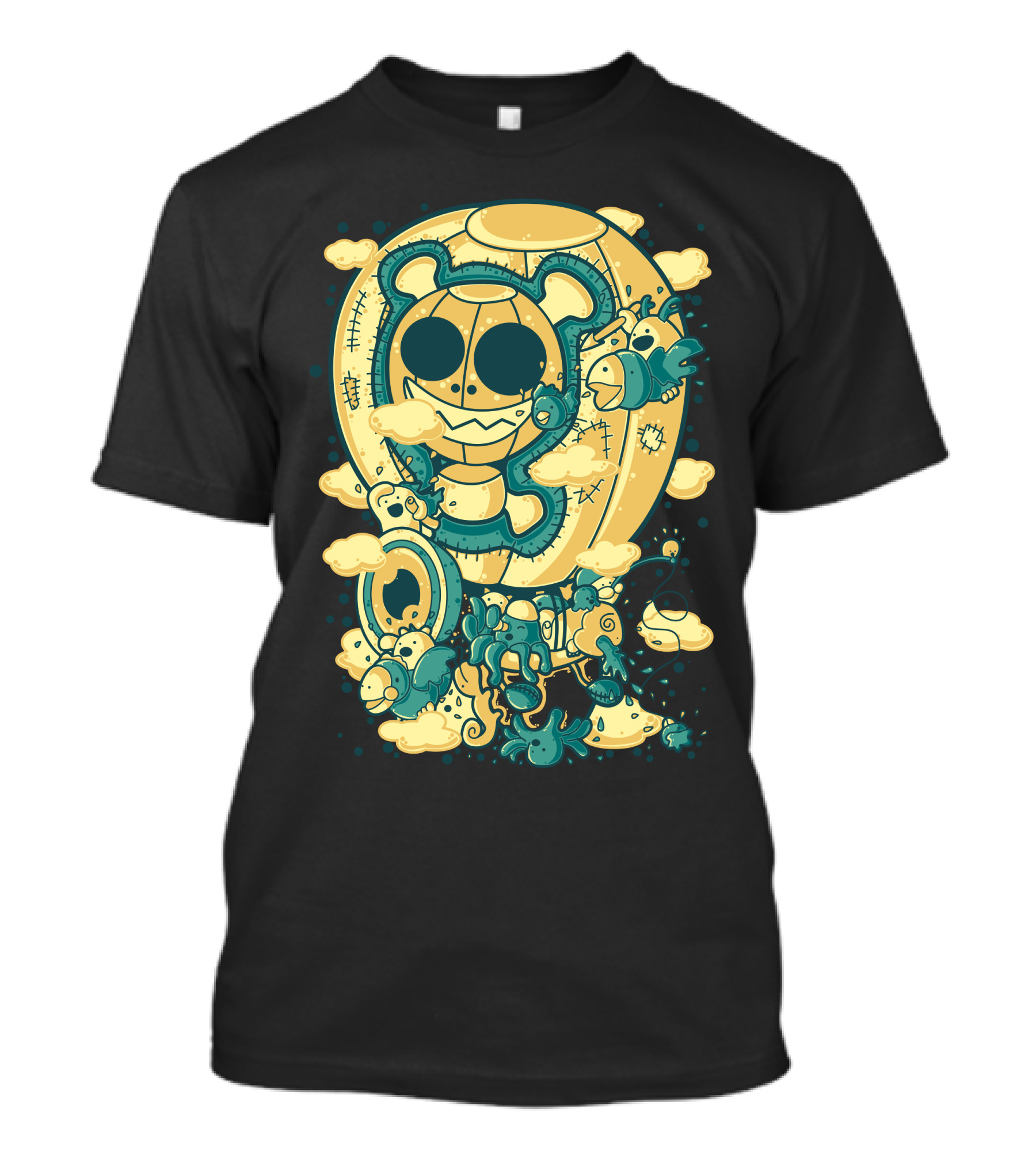 Skyjack Bear Balloon Adventure In Dreamy Clouds T-Shirt