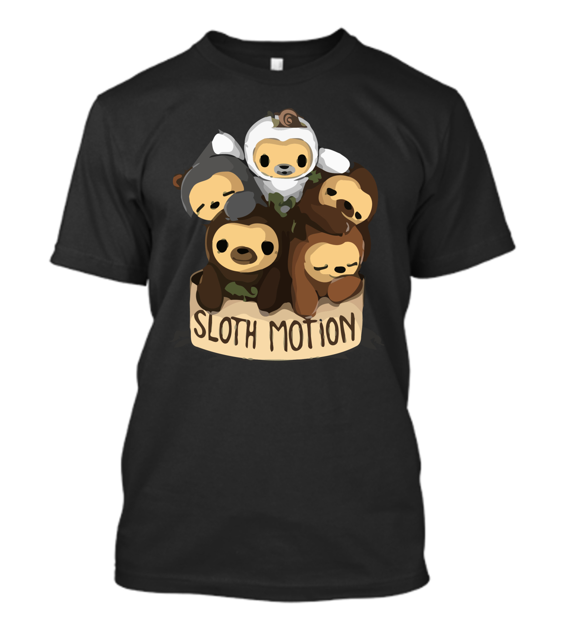 Sloth Motion Cuddly Cartoon Group Hug T-Shirt