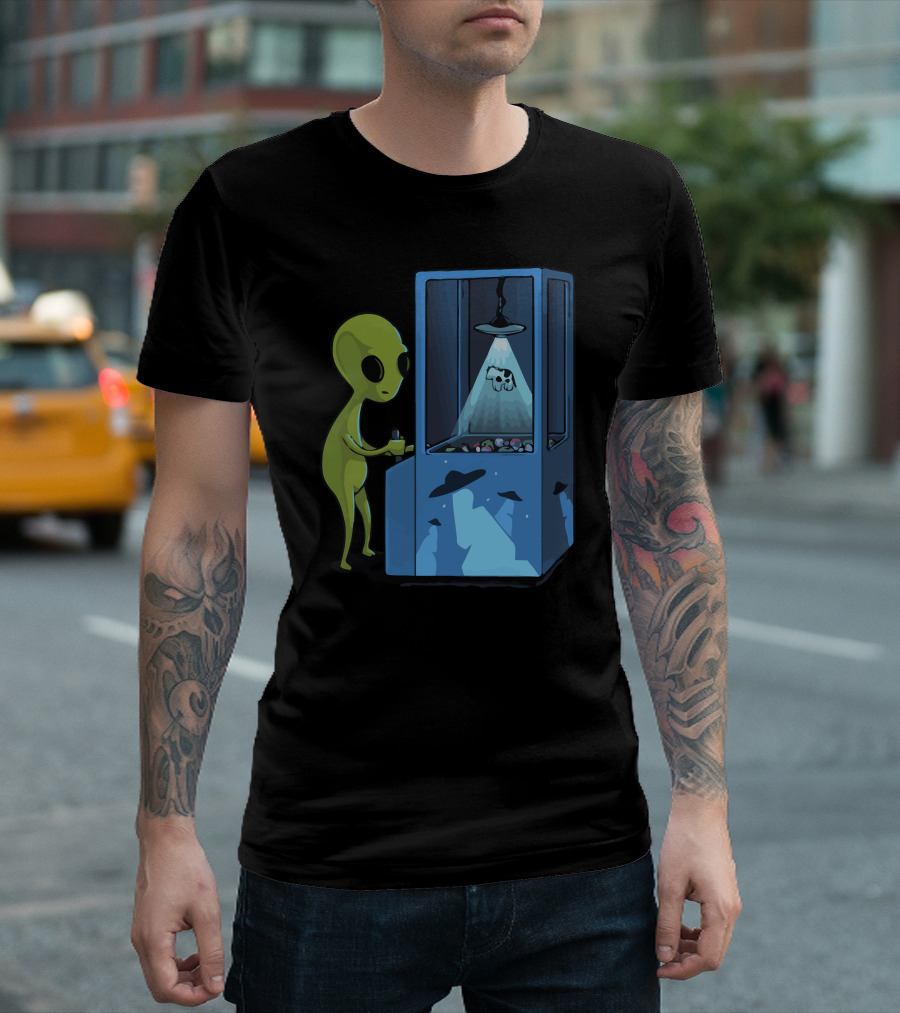 Abduction Game Alien UFO Claw Machine T-Shirt
