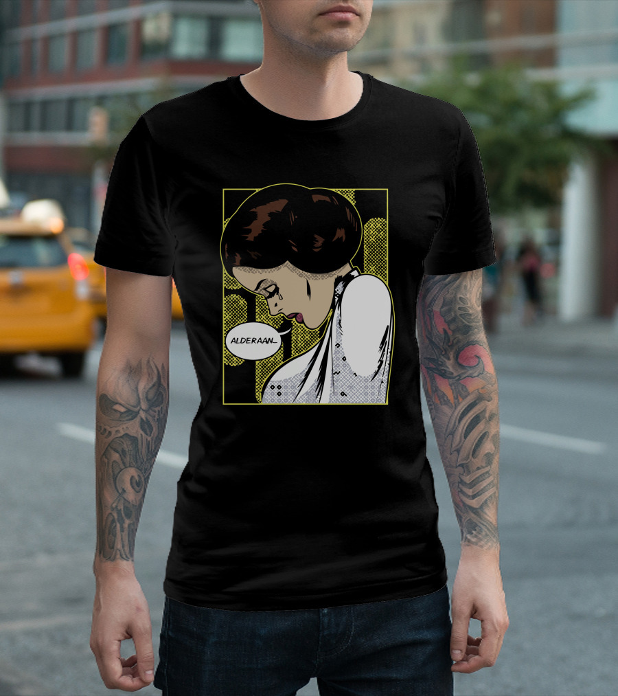 Alderaan Sorrows Leia Pop Art Style Comic Panel T-Shirt