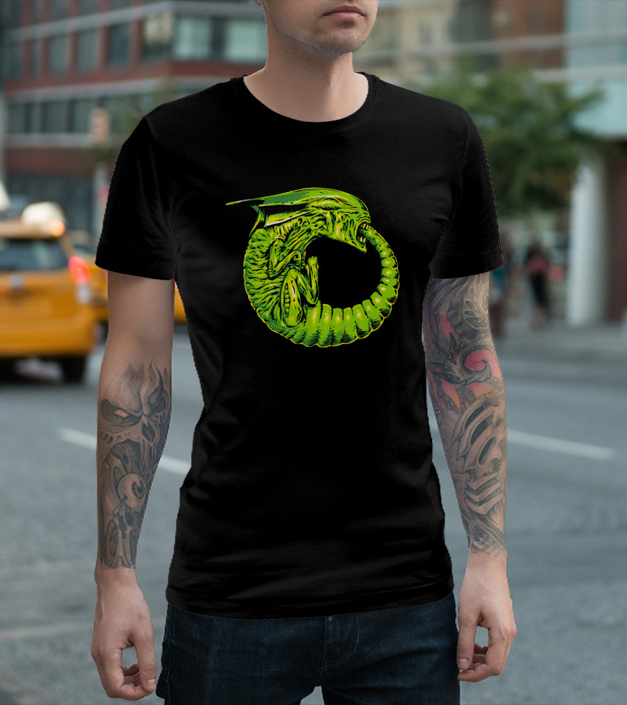 Ouroboros Alien Creature Iconic Symbol Classic Motif T-Shirt