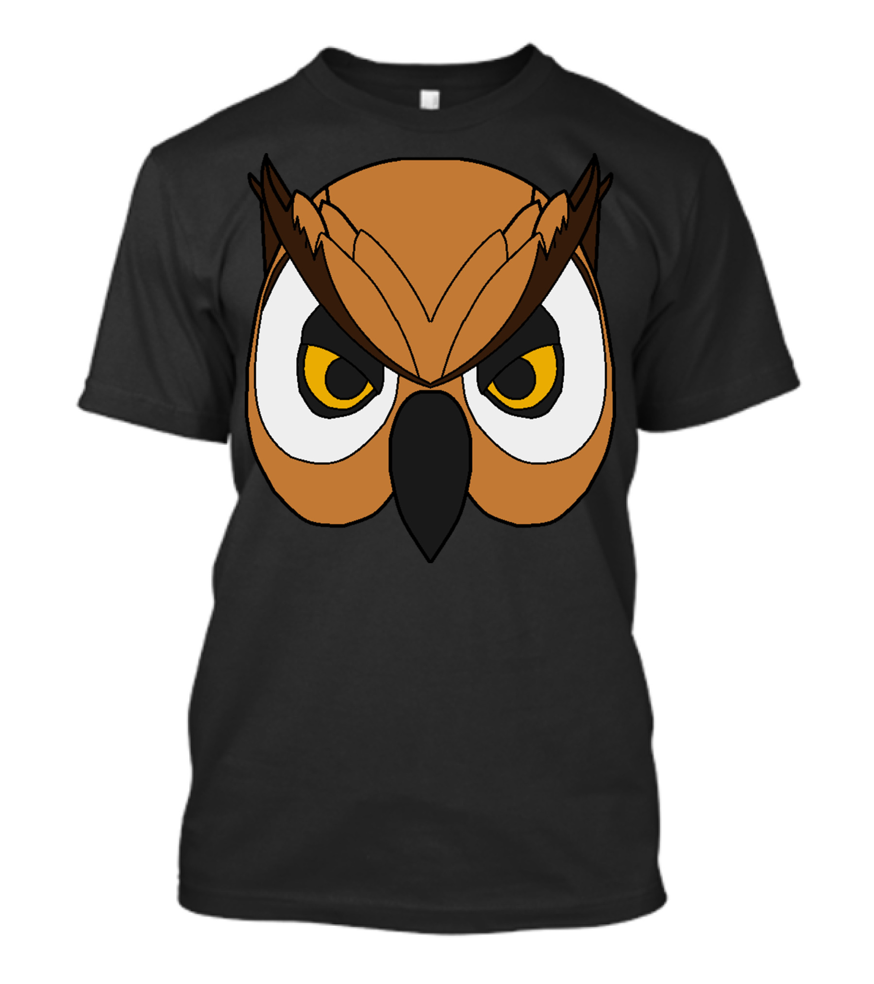 Anima Had Owl Face Bold Brown Eyes T-Shirt