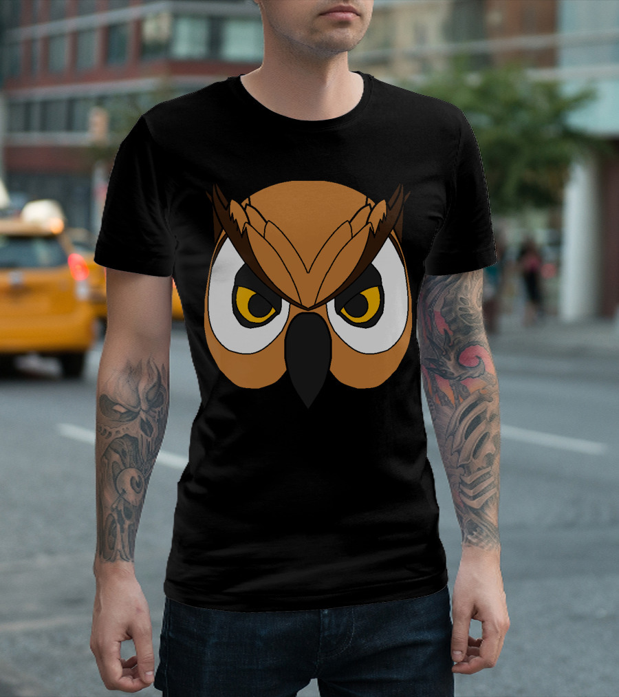 Anima Had Owl Face Bold Brown Eyes T-Shirt