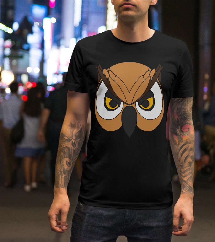 Anima Had Owl Face Bold Brown Eyes T-Shirt