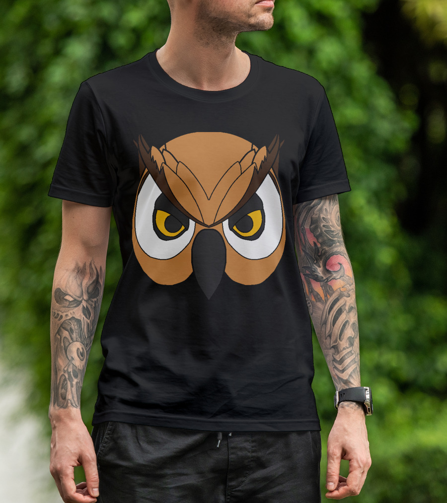 Anima Had Owl Face Bold Brown Eyes T-Shirt
