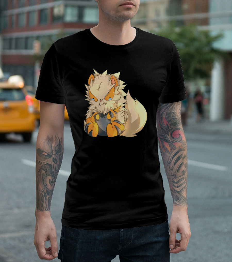 Arcanine Cute Chibi Style Pokémon Character T-Shirt