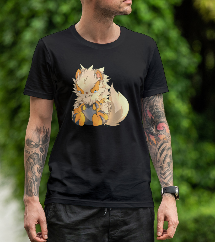 Arcanine Cute Chibi Style Pokémon Character T-Shirt