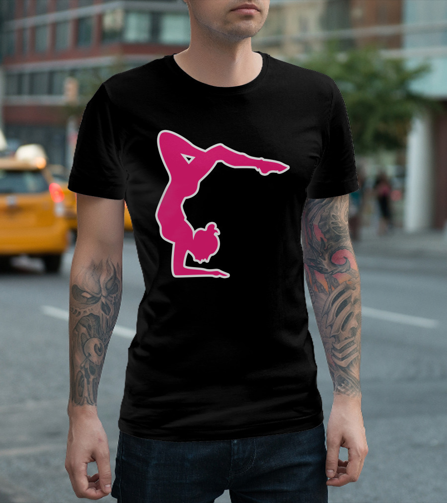Balerina Pink Silhouette Dance Pose T-Shirt