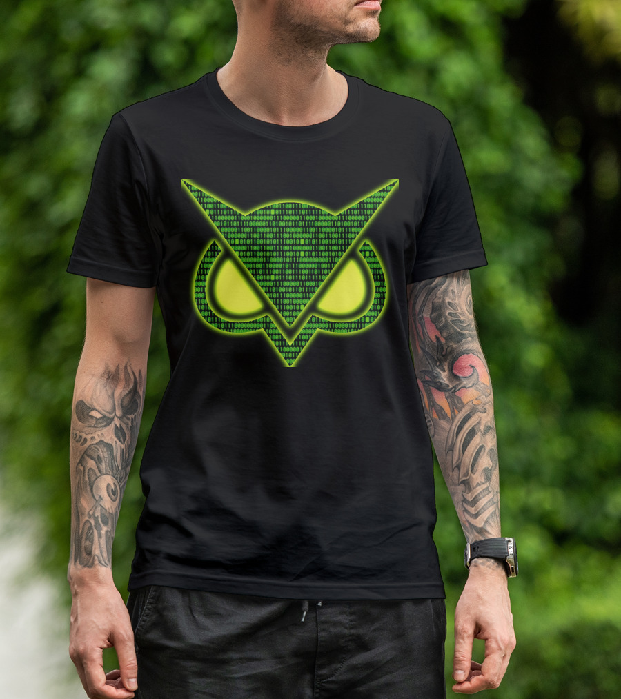 Binary Code Owl V Symbol Matrix T-Shirt