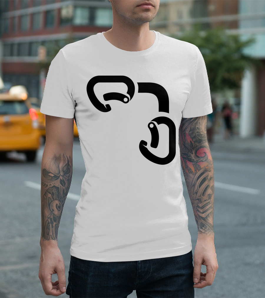 Black Best Rock Climbing Carabiner Symbols T-Shirt