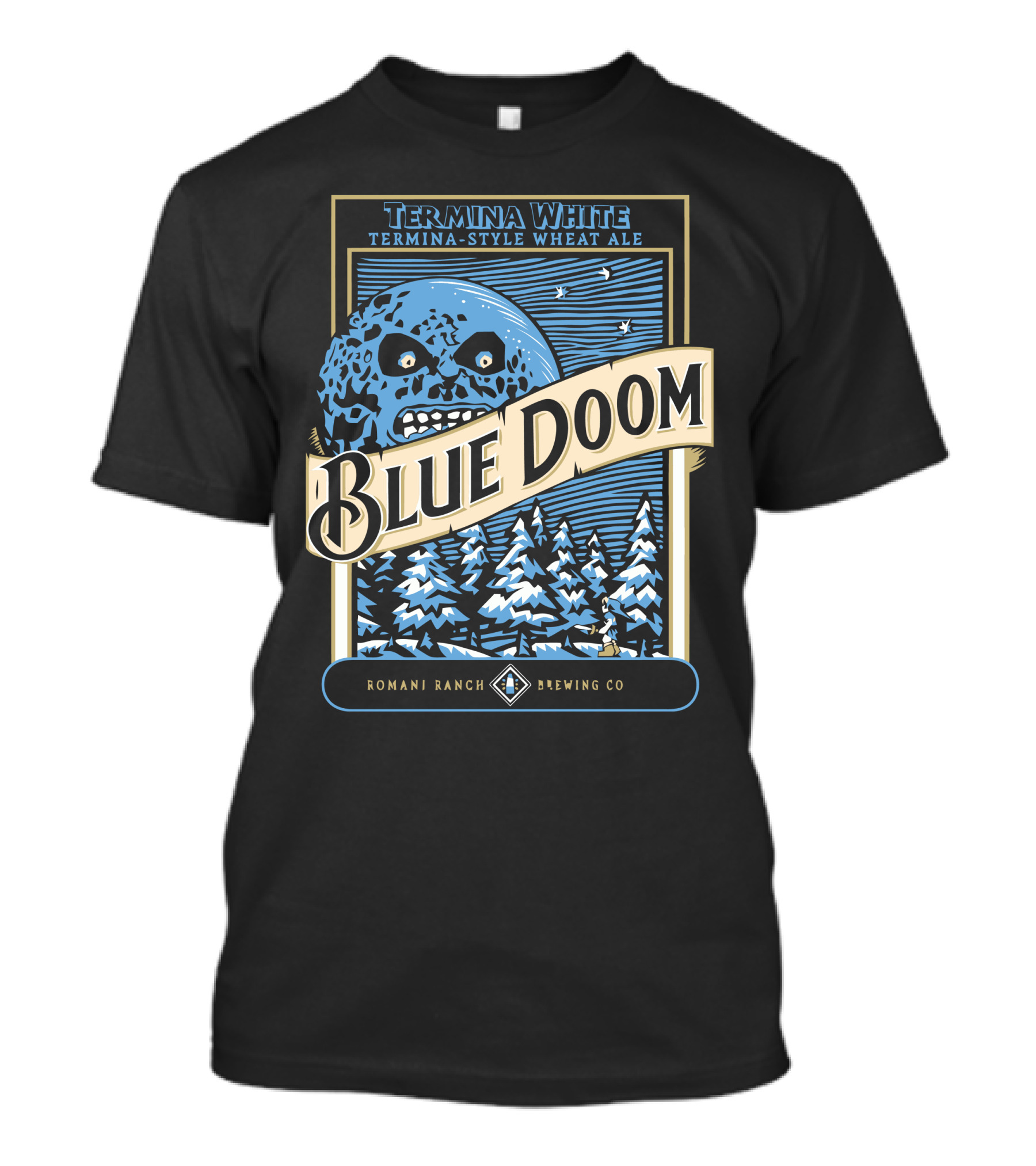 Termina White Wheat Ale Blue Doom Romani Ranch Brewing Co T-Shirt